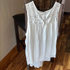 Maurices White Lace Detail Blouse